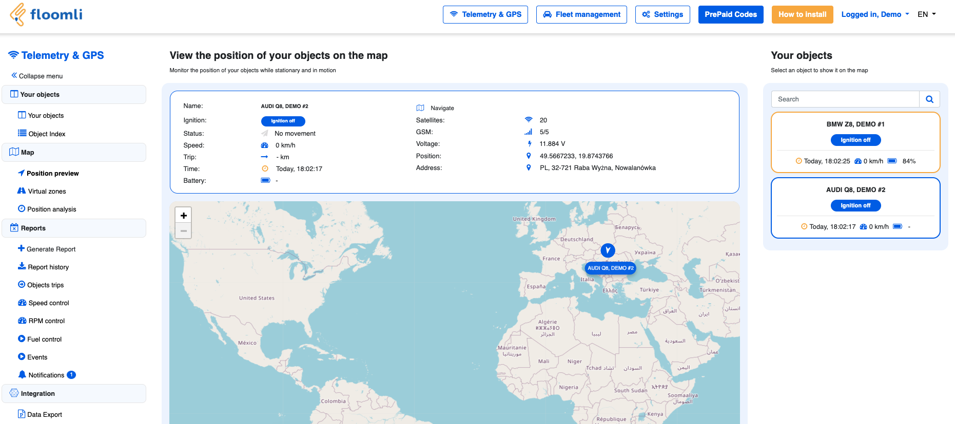 screenshot of Floomli GPS